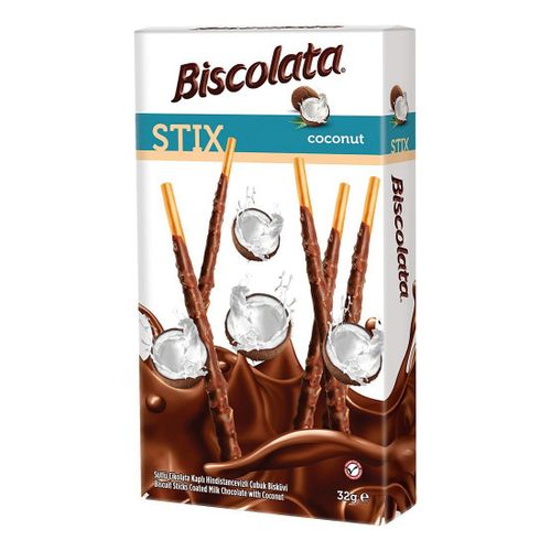 Палочки Biscolata бисквитные с кокосовой стружкой 32 гр. (ТУРЦИЯ)