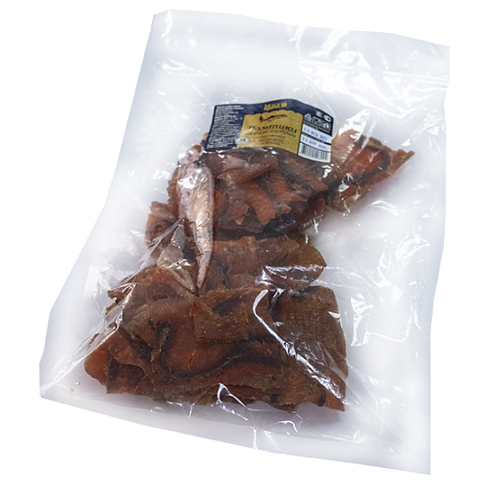 Ломтики филе горбуши с чесноком