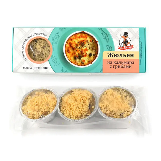 Жюльен из кальмара с грибами с/м 0,3 кг
