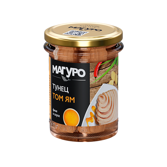 Филе полосатого тунца Магуро в соусе «Том Ям» с маслом 200 гр.  