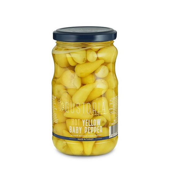 Перец желтый острый мини «Gustoria» 370 мл. Турция