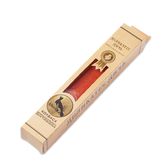 Колбаса из мяса куропатки с/к в подарочной упаковке 200 гр. 