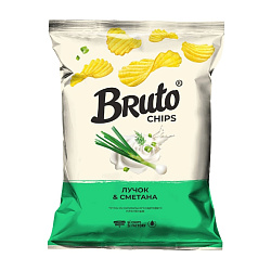 Чипсы BRUTO «Лучок&сметана» 120 гр.