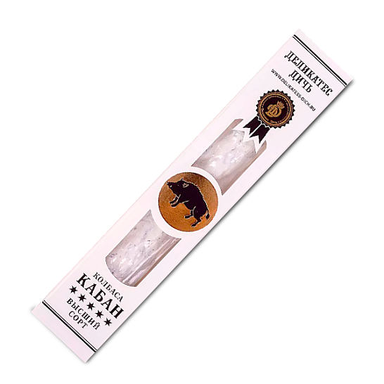 Колбаса из мяса кабана в имитации плесени с/в в подарочной упаковке 210 гр.