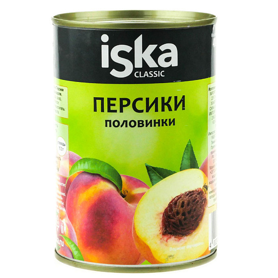 Персики половинки в сиропе «Iska» 425 мл.