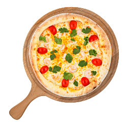 Пицца на тонком тесте «Том Ям»~510 гр.