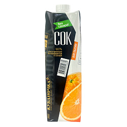 Сок апельсиновый БЕЗ САХАРА 1 л. от производителя «Кубаночка»