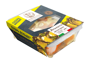 Антипасти желтый перчик фаршированный мягким сливочным сыром в масле Burenka Club 260 гр.