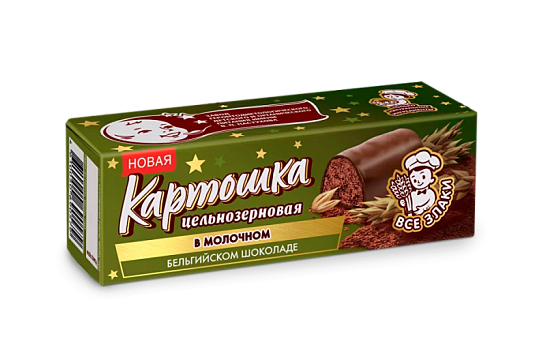 Десерт Картошка цельнозерновая в молочном бельгийском шоколаде 60 гр.