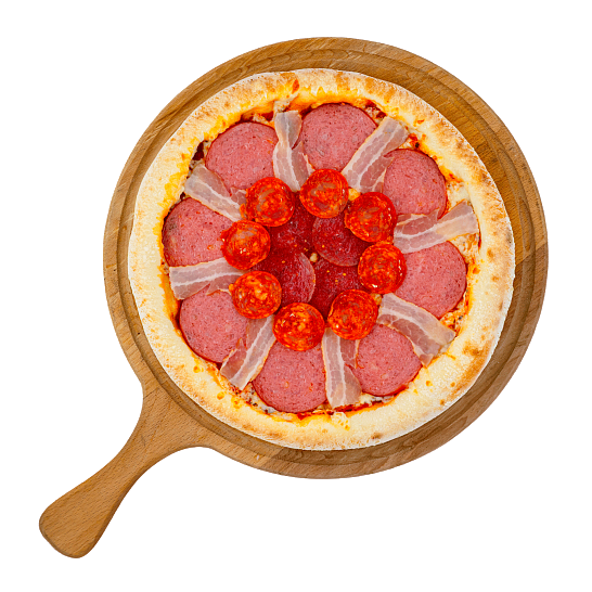 Пицца на тонком тесте «Мясное плато»