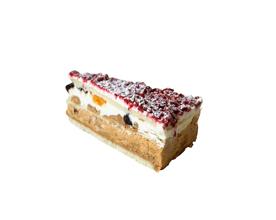 Торт сливочно-карамельный с малиной 160 гр./шт.